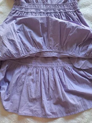 NWT Stitchdrop Lilac Cotton Ruffle Mini Dress M thumbnail 9