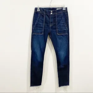 Rag‎ & Bone / JEAN High Rise Denny Cropped Jeans Dark Rinse Casual Size 24 thumbnail 2