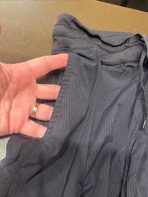 Women’s black Pinstripe Casual Jogger Pants thumbnail 4