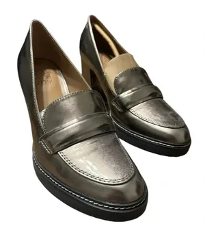 ✨ Naturalizer Dabney Heeled‎ Loafers Slip-On Lug Sole 8W ✨ thumbnail 1