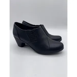 Black Rivet 7 Black Ankle Booties‎ Women's Tira Block Heel Elastic Gore thumbnail 3
