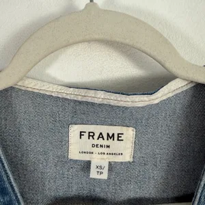 FRAME Le Slender Jumpsuit Leeson Denim Slim Fit Western Americana READ Womens XS thumbnail 3