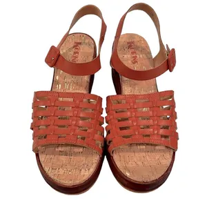 KORKS‎ Marley Faux Leather Sandal Women's 11 Orange Upper Cushioned Cork NWOT thumbnail 7