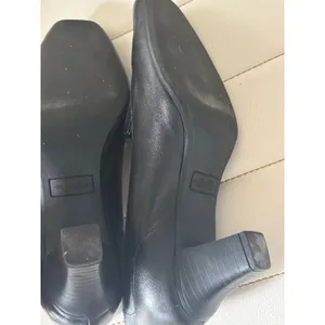 Sandler of Boston Womens Black Leather Square Toe Block Heel Pumps Size 8.5W thumbnail 7