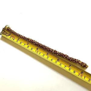Red and gold tone round magnetic bracelet thumbnail 6
