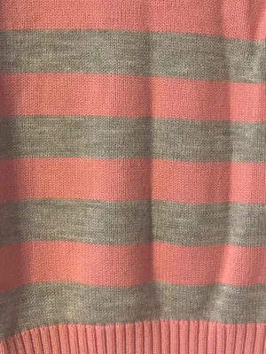 Ricki vtg v-neck women's Med stripe sweater Retro 80's memories style collared thumbnail 9