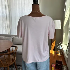 2000s Vintage Lauren Ralph Lauren Pink Cotton Baby Tee Rhinestone Logo‎ Medium thumbnail 4