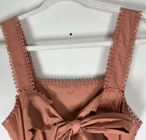 By The River NWT Tiered Tie Back Maxi Dress With Crochet Inset Detail Sz S thumbnail 10