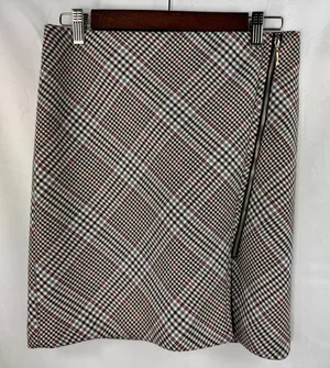 White House Black Market Ladies Mini Skirt Sz 00 Plaid Straight Career thumbnail 1