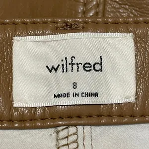 Aritzia Wilfred Womens Brown Faux Vegan Leather High Waisted Mini Shorts Size 8 thumbnail 4