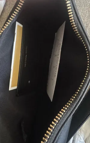 Black Michael Kors Leather Small Conv Pouchette thumbnail 13
