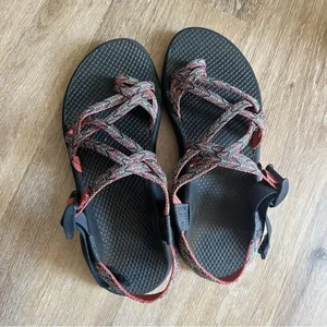 Chaco Strappy Sandals Navy Peach thumbnail 5