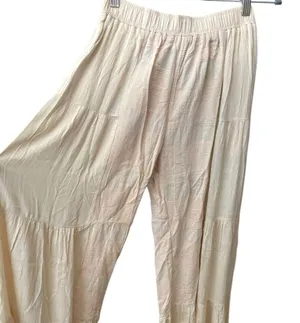 Umgee cream ivory bohemian tiered loose high waist palazzo pants harem thumbnail 2