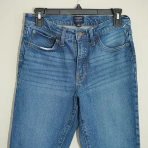 J. Crew Size 27 9" High-Rise Skinny Jeans Blue Excellent Medium Wash Denim thumbnail 2