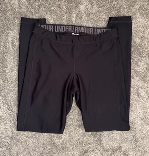 Under Armour Black Logo Waistband Workout Leggings thumbnail 1