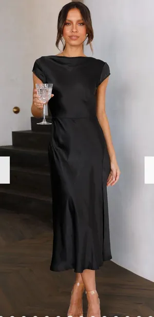 Billy J Black Maxi Dress Size 10 thumbnail 1