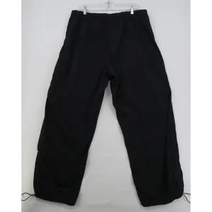 PINK Victoria's Secret Black Cargo Pants Bungee Hem XL Utility Joggers thumbnail 3