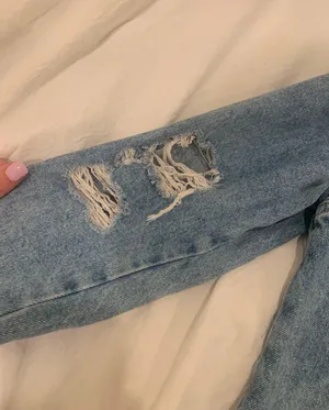 Cropped Distressed Denim Jacket thumbnail 6