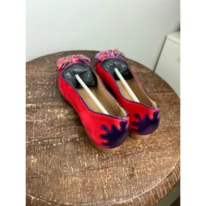 Dream Walkers Women Pink Purple Metallic Bow‎ Pointed Toe Flats Size 38 thumbnail 8