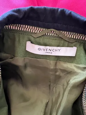 Givenchy Paris Green Navy Moto Zip Jacket Size 40 thumbnail 4