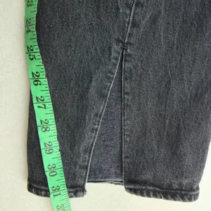 Abercrombie &‎ Fitch 90s Relaxed High Rise Jeans Black Slit Hem 27 / 4 thumbnail 9