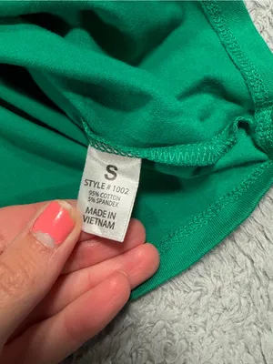 Hatopants Green Scoop Neck Crop Top small thumbnail 3