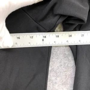 Max Studio Knit Stretch Hoodie Black Ivory Contemporary Zip Up Womens Large L thumbnail 8