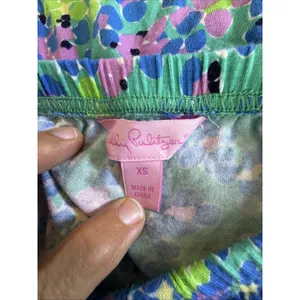 Lilly Pulitzer Strapless mini Dress Blue Floral womens XS preppy festival beach thumbnail 5