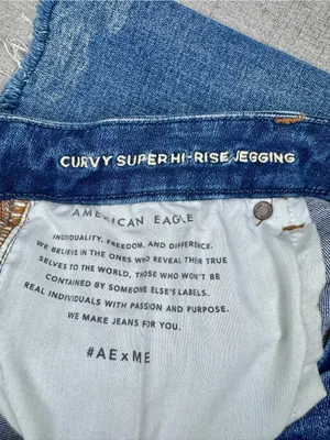 American Eagle Curvy Super Hi Rise Jeggings Skinny Jeans Ripped Frayed Size 18 thumbnail 12