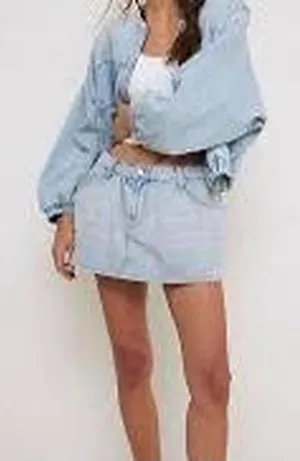 Free People ( We The Free) Denim Skort . Perfect for any occasion. NWOT, size 27 thumbnail 1