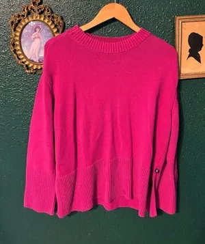 GAP PINK KNIT SWEATER SIZE LARGE thumbnail 1