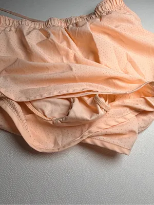 Nike Dri-FIT Womens Medium Peach Running Shorts Perforated Lined Athletic thumbnail 3