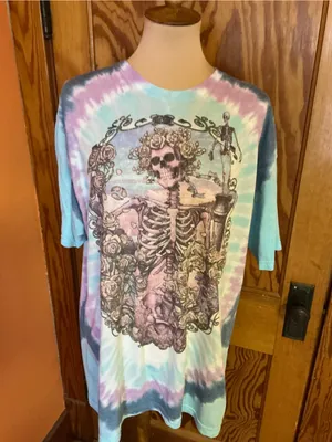 Liquid Blue Grateful Dead Bertha Tie Dye Graphic T Shirt XXL Deadhead Band Tee thumbnail 4