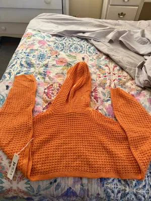 croped sweater Orange Size M thumbnail 2