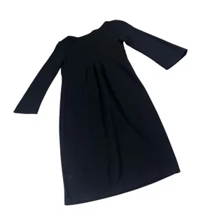 Diane Von Furstenberg Athena Black Wool Knee Length Dress Size 4 EUC thumbnail 10