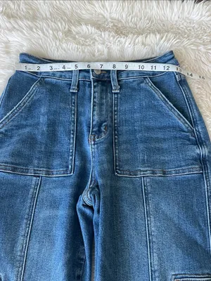 Judy Blue High Rise Women’s Utility Cargo Jeans, size 3/26 ^ thumbnail 9