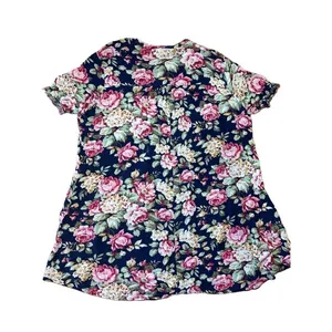 Umgee multicolor floral‎ tunic lightweight flowy sz L thumbnail 3