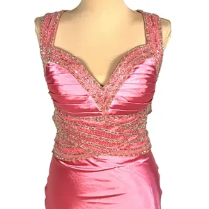 Glamorous New Pageant Prom Gown Sweetheart Neck Jeweled Pink Size 6 Glam A-line thumbnail 3