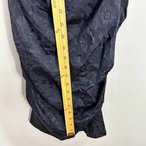 Vtg Y2K Nicole Miller Collection Floral Ruched Mini Dress Dark Feminine Showgirl thumbnail 4