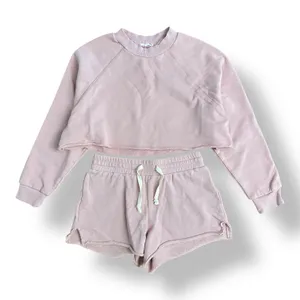 NIA Pink Crop Cotton Pullover Sweatshirt Size XS‎ Lounge Athleisure thumbnail 5