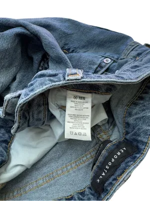 Aeropostale Low Rise Baggy Distressed Jeans Womens 00 Regular Y2K Skater Denim thumbnail 12