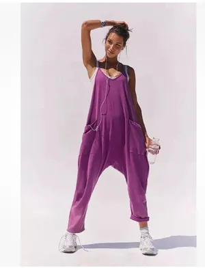 Free People FP Movement Hot Shot Onesie in Deep Mulberry sz M EUC thumbnail 4