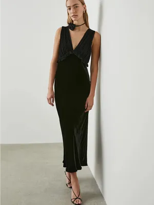 Rails Gilda Dress -‎ Black Velvet Womens Size M thumbnail 2