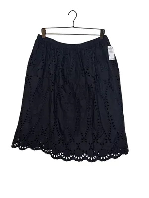Frank & Eileen Gracie Black Eyelet Midi Skirt NWT XL thumbnail 5