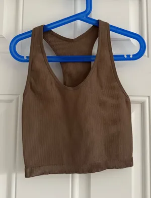 Zella Brown Racerback Tank Top thumbnail 1