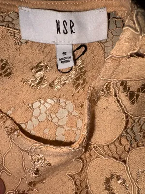 NSR Lace Midi Dress in Light Apricot thumbnail 2