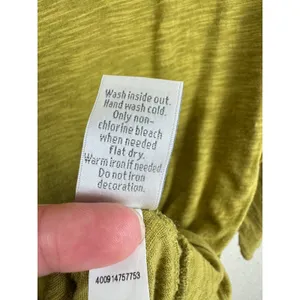 Grayson Womens Chartreuse Green‎ Pima Cotton Modal Rosette Fringe Top Medium thumbnail 6