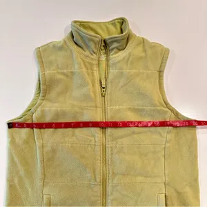 Lands End Lime Green Zip Up Fleece Vest Size Medium‎ thumbnail 2