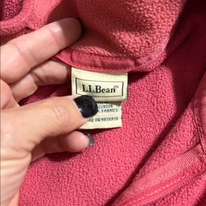 L.L. Bean women’s size small pullover fleece 1/4 zip jacket sweater coral salmon thumbnail 7