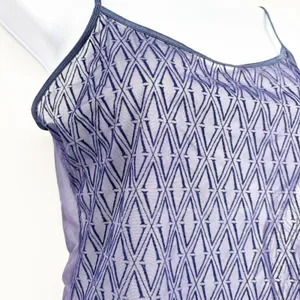 Victoria's Secret Women Purple Sheer Mesh Geometric Y2K‎ Grunge Cami Top Size M thumbnail 2